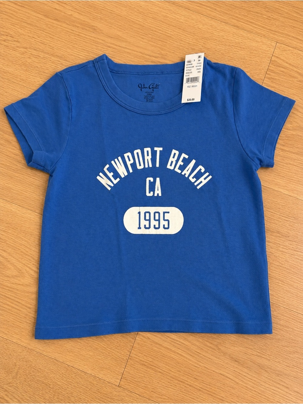 Brandy Melville Royal Blue Newport Beach CA Graphic Tee